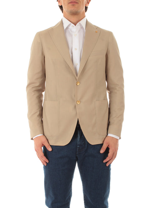 Tagliatore blazer monopetto da uomo sabbia