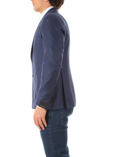 Tagliatore blazer monopetto da uomo blu