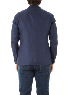 Tagliatore blazer monopetto da uomo blu