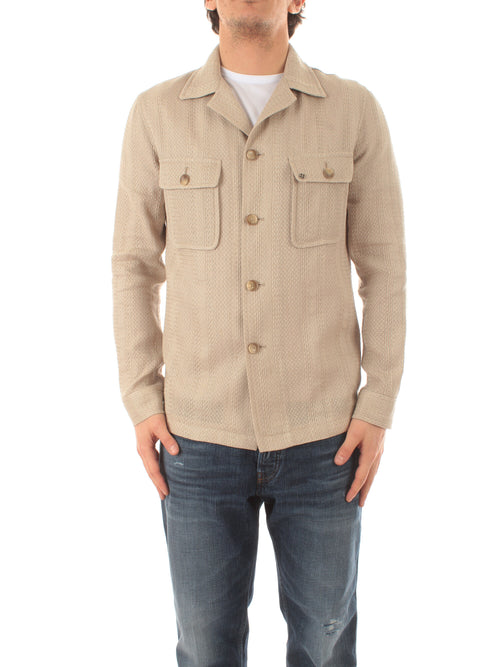 Tagliatore giacca-camicia da uomo beige