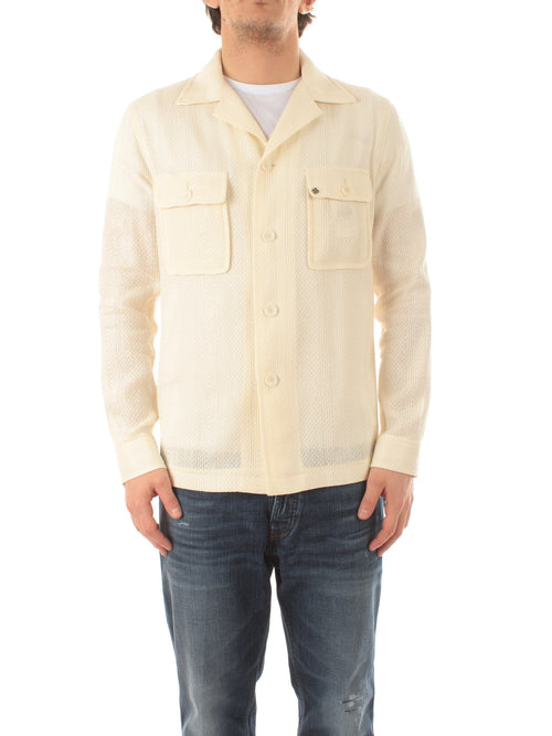 Tagliatore giacca-camicia da uomo avorio