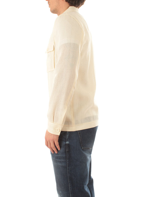 Tagliatore giacca-camicia da uomo avorio