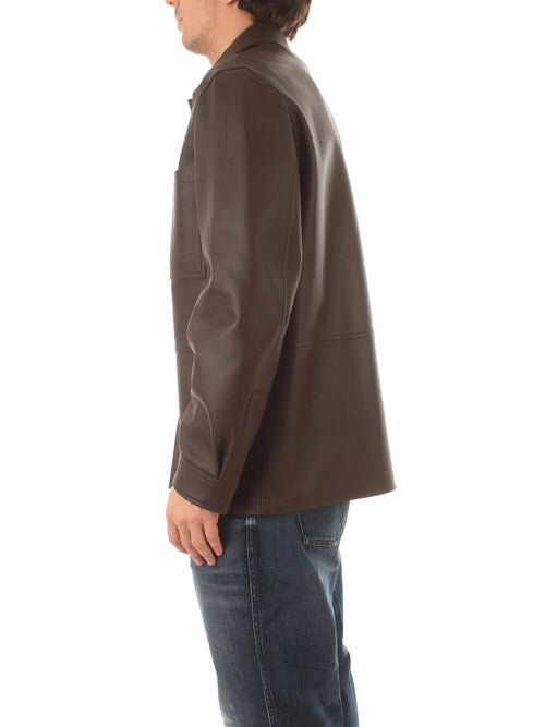 Tagliatore DANIEL camicia in pelle da uomo moro