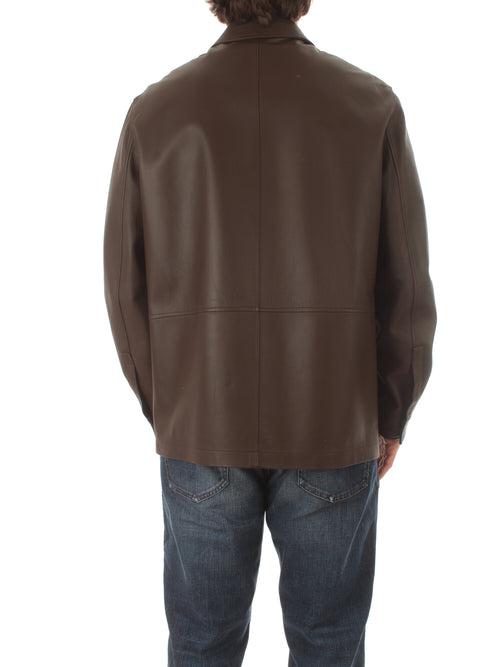 Tagliatore DANIEL camicia in pelle da uomo moro