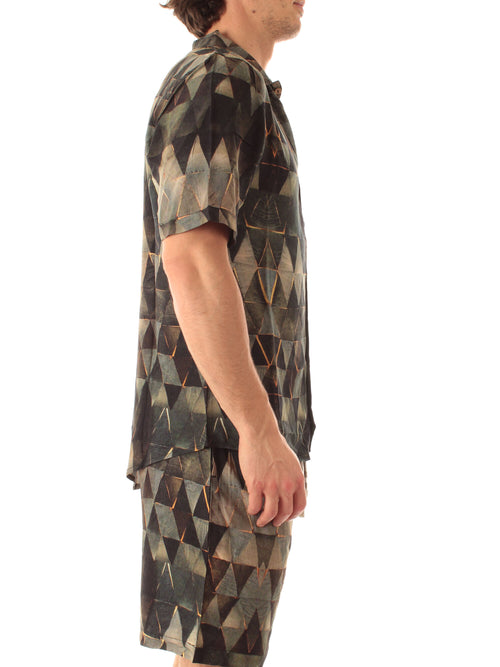 Tooco Beachwear AVEIRO camicia in rayon da uomo brown