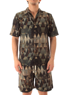 Tooco Beachwear AVEIRO camicia in rayon da uomo brown