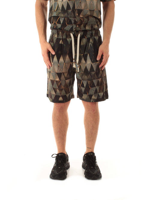 Tooco Beachwear AVEIRO bermuda in rayon da uomo brown