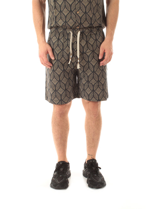 Tooco Beachwear pargo bermuda in rayon da uomo black