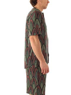 Tooco Beachwear SAVANA camicia in rayon da uomo sage