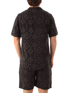 Tooco Beachwear MONOUXY camicia in rayon da uomo black