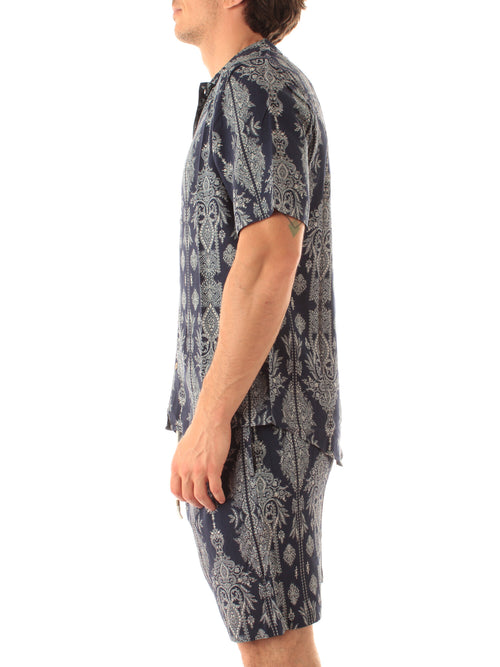Tooco Beachwear EFFEIL camicia in rayon da uomo navy