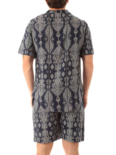 Tooco Beachwear EFFEIL camicia in rayon da uomo navy