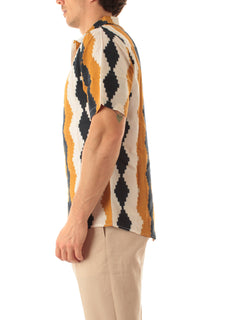 Tooco Beachwear CURCUMA bowling shirt da uomo brown