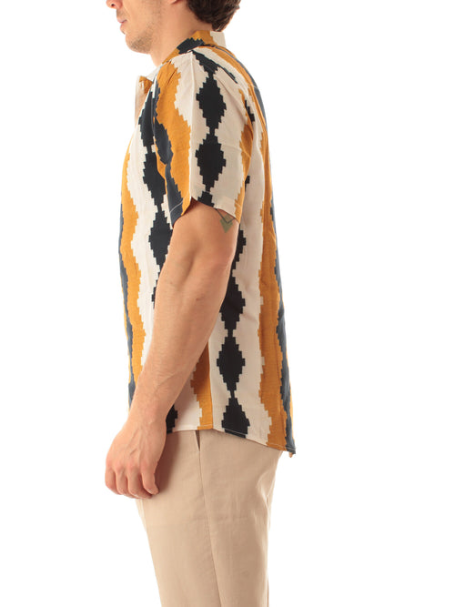 Tooco Beachwear CURCUMA bowling shirt da uomo brown
