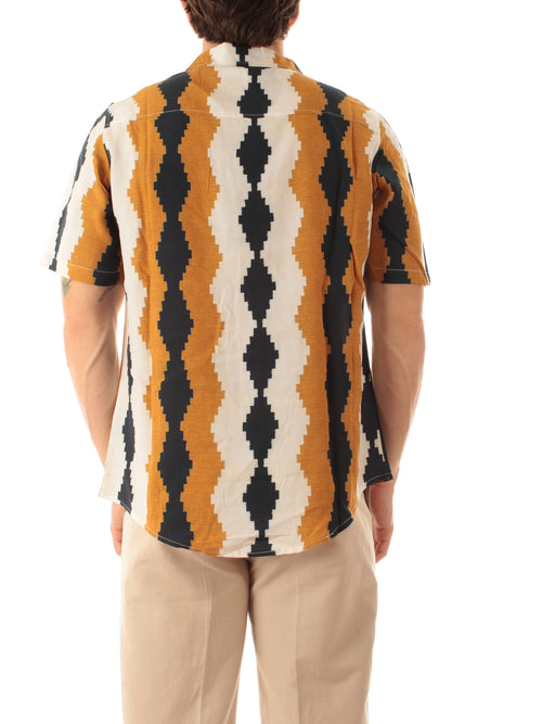 Tooco Beachwear CURCUMA bowling shirt da uomo brown