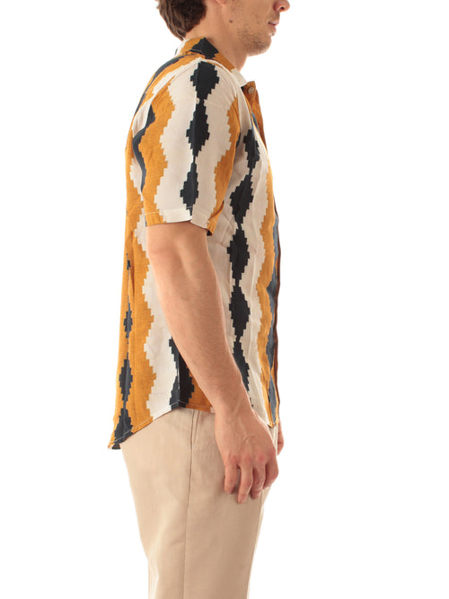 Tooco Beachwear CURCUMA bowling shirt da uomo brown
