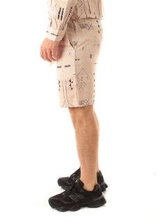 Tooco Beachwear ESSAOUI bermuda in lino da uomo off white