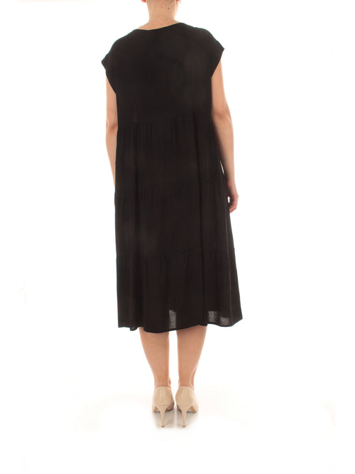 Gigliorosso abito a balze da donna nero
