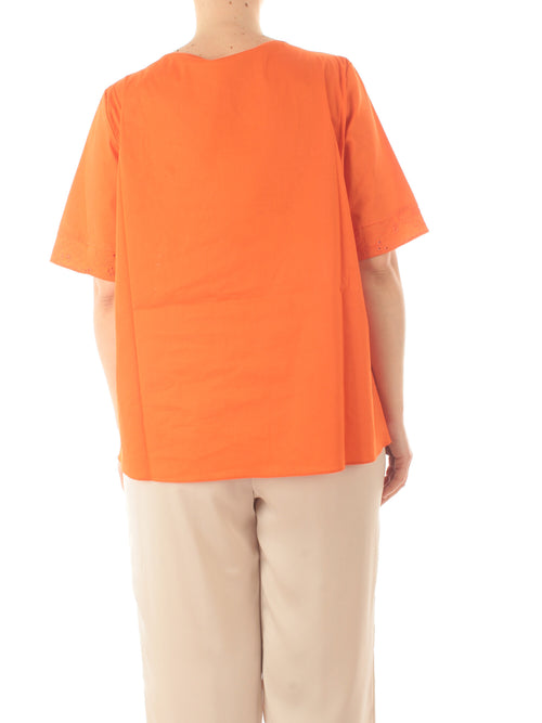 Gigliorosso tunica in sangallo da donna arancio