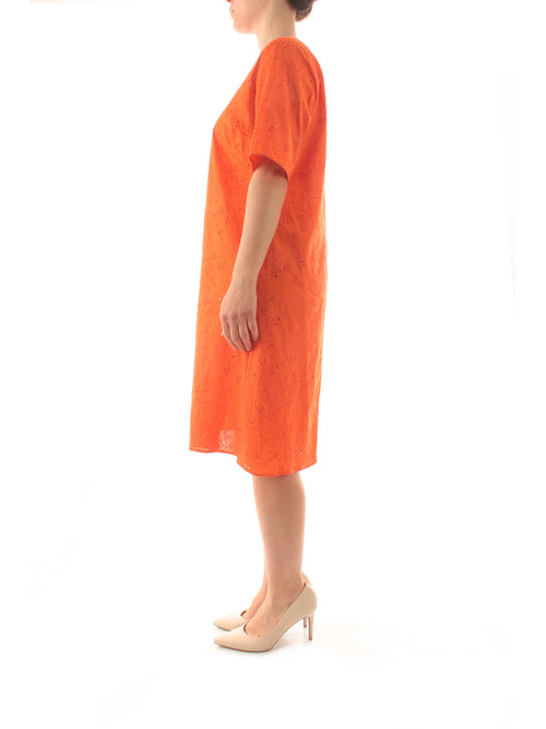 Gigliorosso abito con sangallo da donna arancio