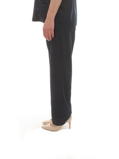 Gigliorosso pantalone a palazzo da donna blu
