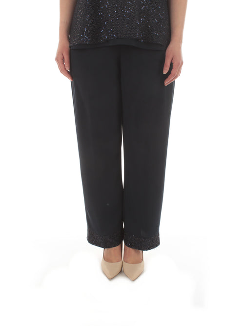 Gigliorosso pantalone a palazzo da donna blu