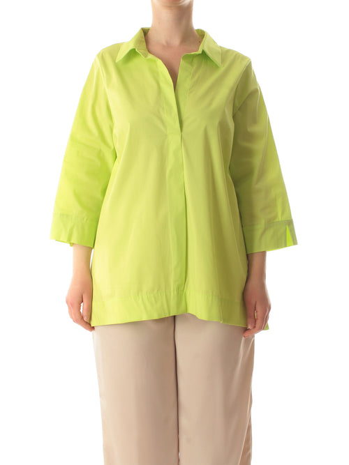 Gigliorosso camicia in popeline da donna cedro