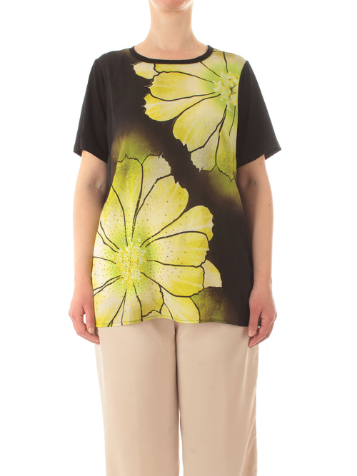 Gigliorosso T-shirt bicolore da donna cedro/nero