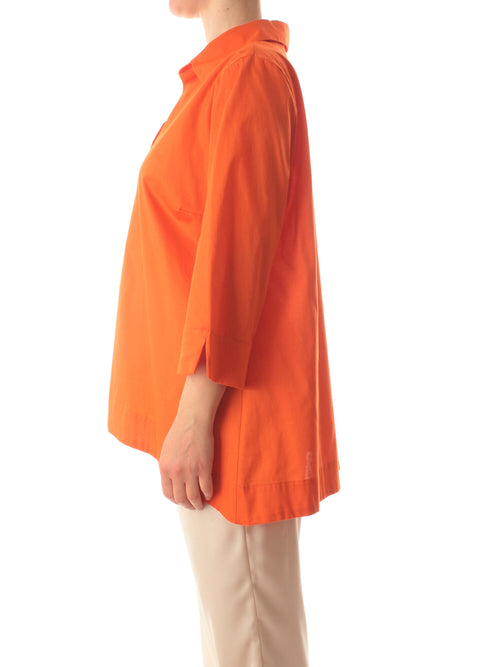 Gigliorosso camicia in popeline da donna arancio