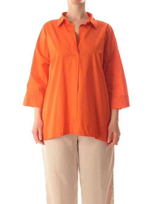 Gigliorosso camicia in popeline da donna arancio