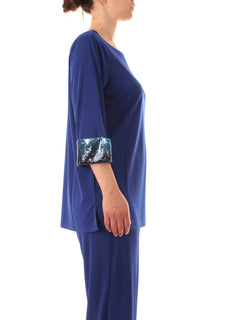 Corte Dei Gonzaga Gold blusa da donna blu royal