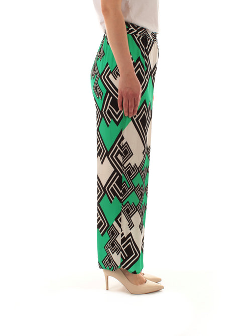 Corte Dei Gonzaga Gold pantalone da donna verde smeraldo