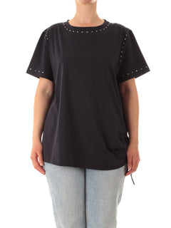 Corte Dei Gonzaga Gold t-shirt con applicazioni da donna blu navy