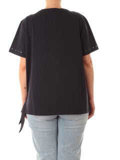 Corte Dei Gonzaga Gold t-shirt con applicazioni da donna blu navy