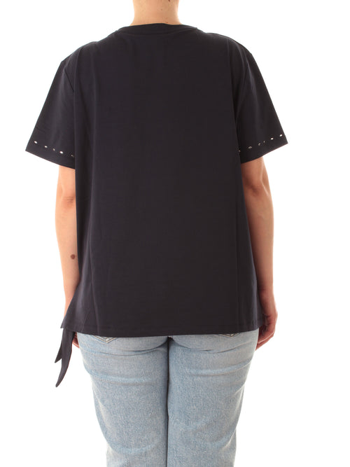 Corte Dei Gonzaga Gold t-shirt con applicazioni da donna blu navy