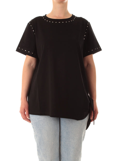 Corte Dei Gonzaga Gold t-shirt con applicazioni da donna nero