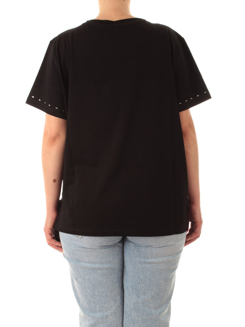 Corte Dei Gonzaga Gold t-shirt con applicazioni da donna nero