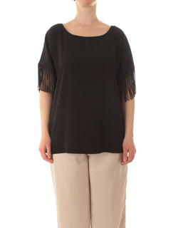 Corte dei Gonzaga Gold casacca con frange da donna nero