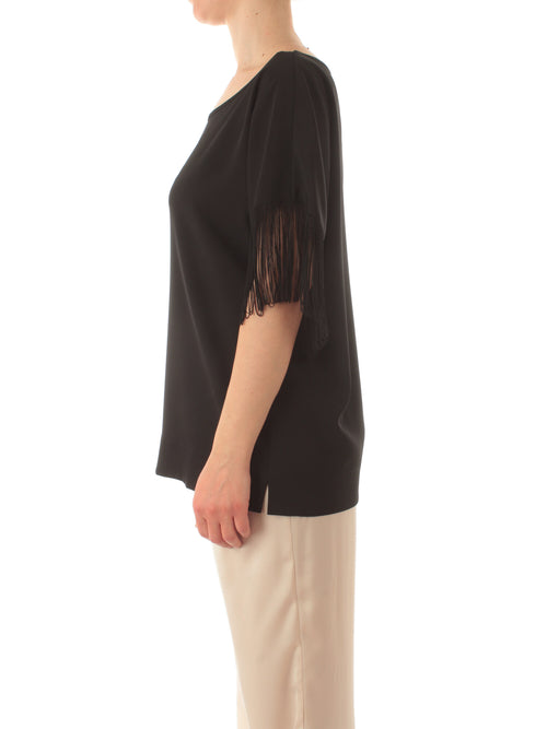 Corte dei Gonzaga Gold casacca con frange da donna nero
