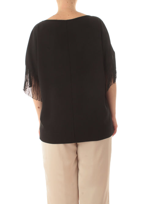Corte dei Gonzaga Gold casacca con frange da donna nero