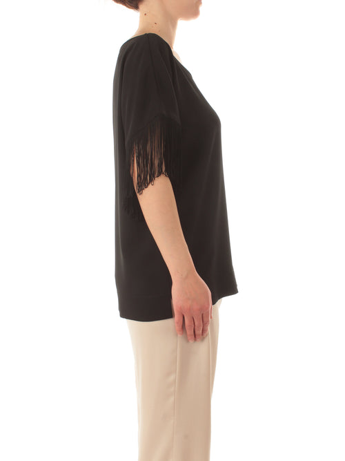 Corte dei Gonzaga Gold casacca con frange da donna nero