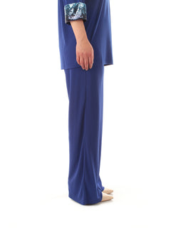 Corte Dei Gonzaga Gold pantalone wide leg da donna blu royal