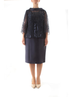 Sologioie Curgy abito con giacca da donna blu navy