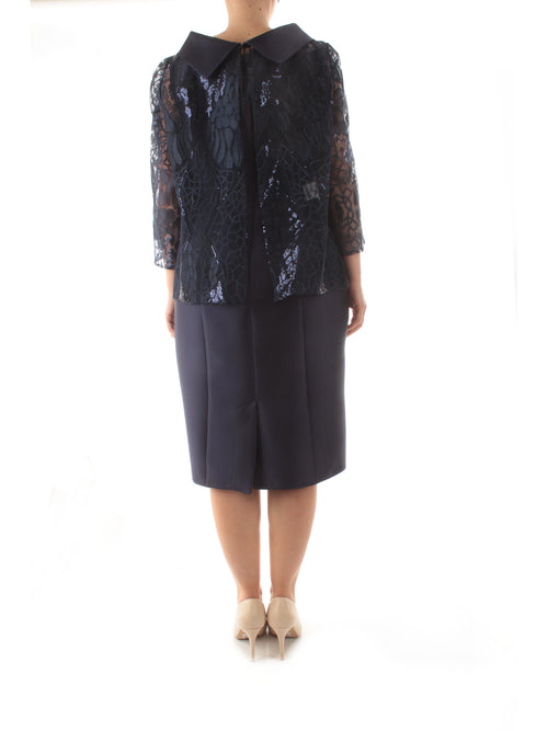 Sologioie Curgy abito con giacca da donna blu navy