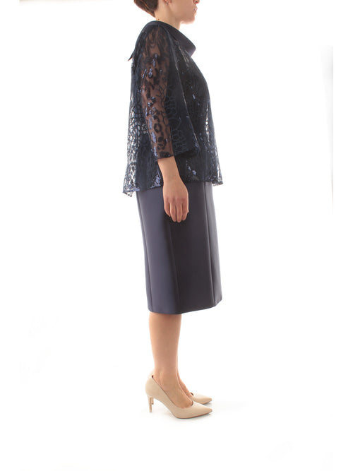 Sologioie Curgy abito con giacca da donna blu navy