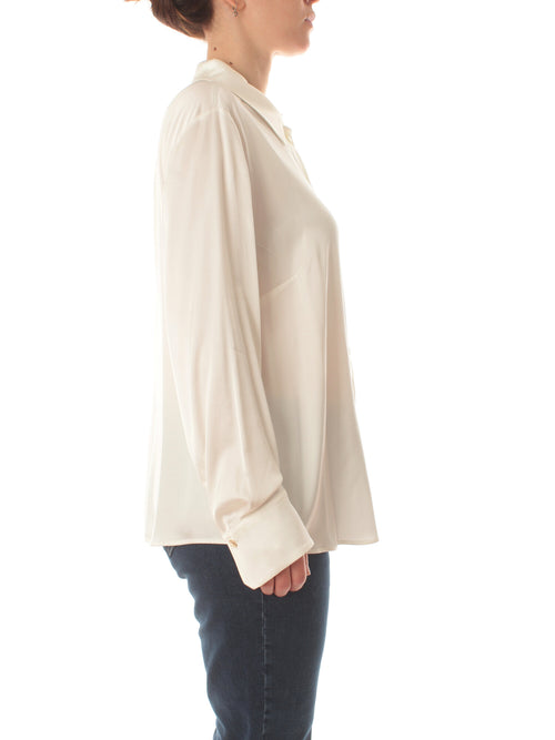 Elena Mirò camicia in raso da donna bianco