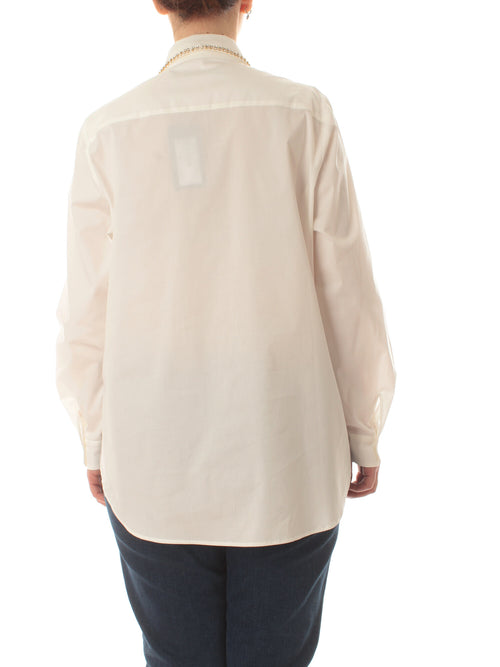 Elena Mirò camicia con colletto ricamato da donna bianco