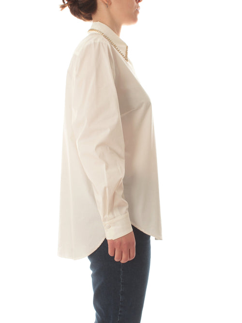 Elena Mirò camicia con colletto ricamato da donna bianco