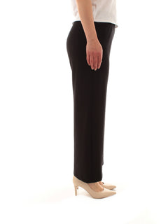 Elena Mirò pantaloni pull on cropped in scuba leggero da donna nero