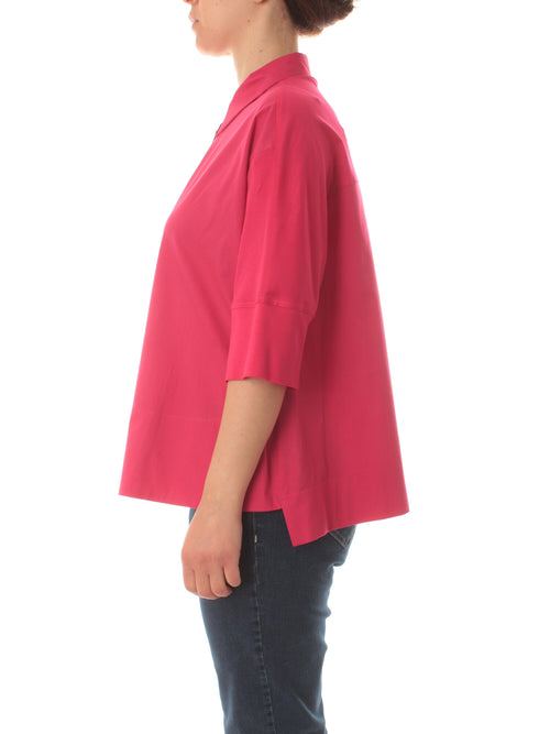 Elena Mirò camicia in cotone da donna ciclamino
